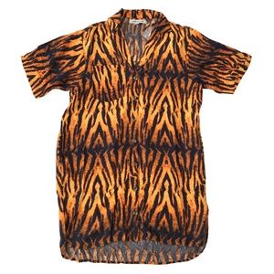 Urban Outfitters Tiger Print Shirt Dress XS